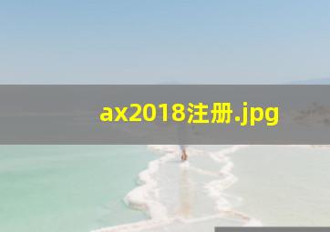 ax2018注册